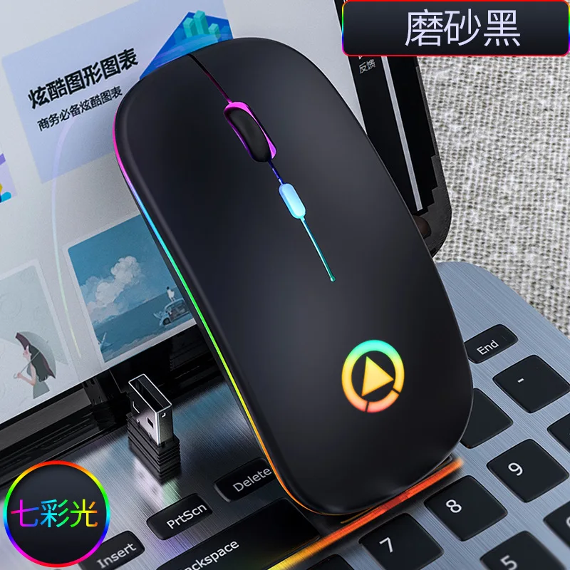 Wireless Mouse Silent Mouse 1600 DPI Ergonomic Mause Noiseless PC Mouse Mute Colorful Glowing Office Mouse Chargeable/battery good wireless gaming mouse Mice