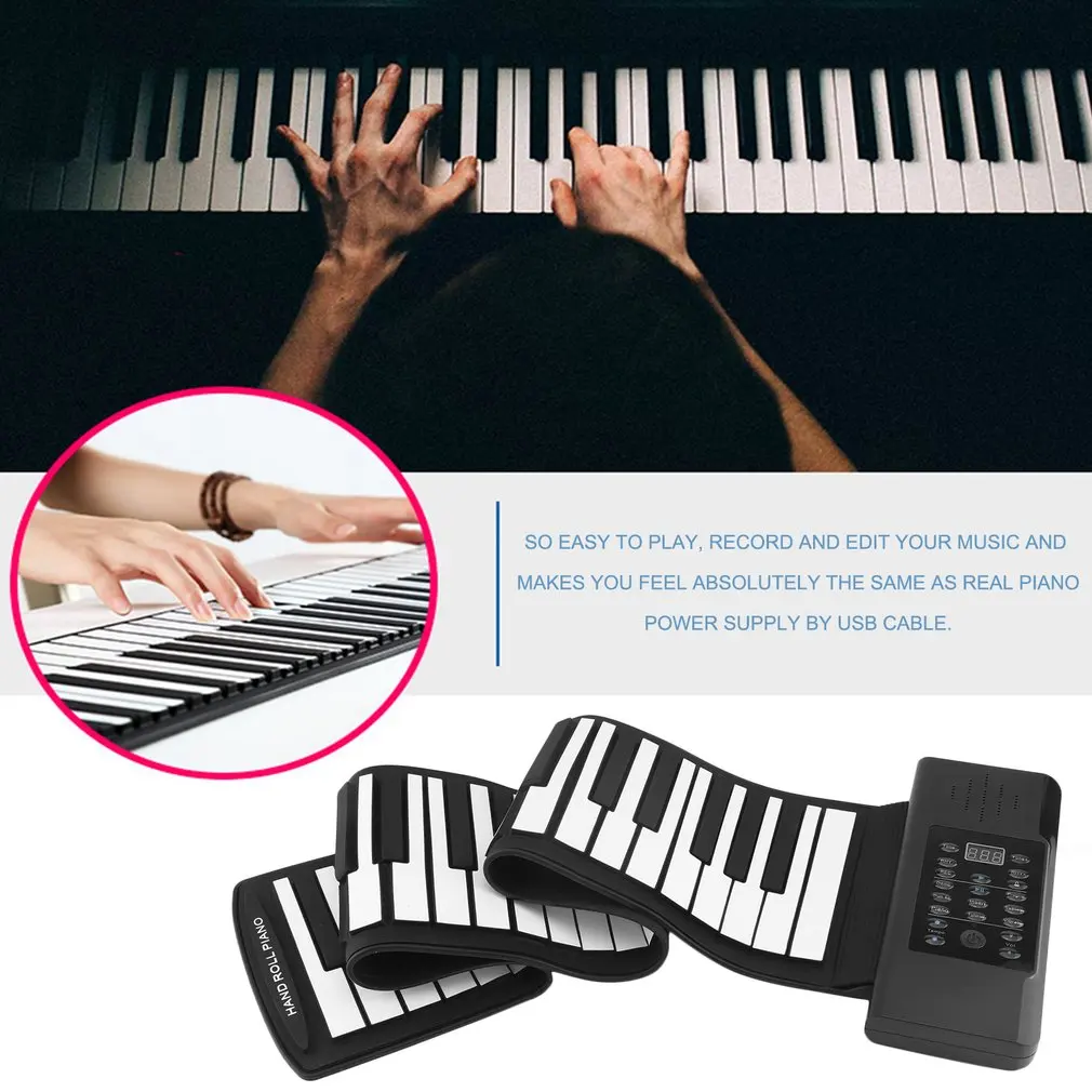 Электронный орган цифровая клавиатура пианино встроенный динамик 61 клавиша 128 тонов электронное пианино водонепроницаемый перезаряжаемый музыкальный Inst