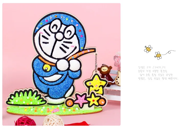 Pearl painting art paper with 10colors bottle Pearl for children drawing toys cartoon Pearl painting for kindergarten art