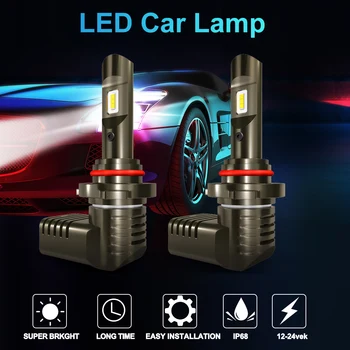 

New 2pcs LED Headligh 50W 14000LM Bulbs For H4/HB2/9003 9005/HB3/H10 9006/HB4 H7 H8//H11