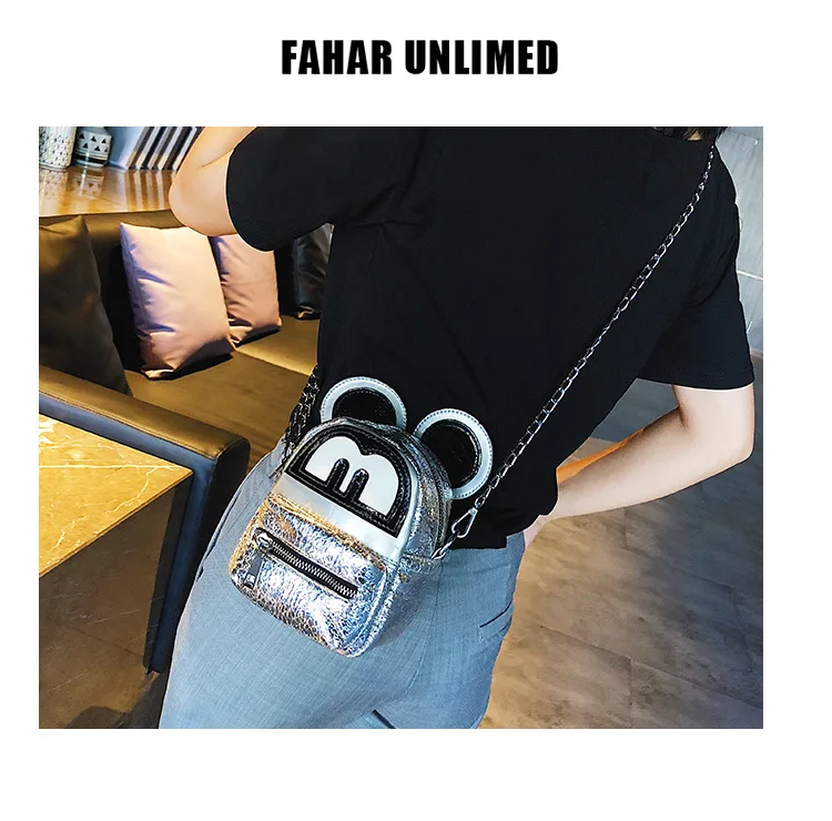 Сумки для женщин Bolso Bandolera Mujer сумки через плечо для женщин с цепочкой богемный мультфильм девушка сумка через плечо серебряные сумки