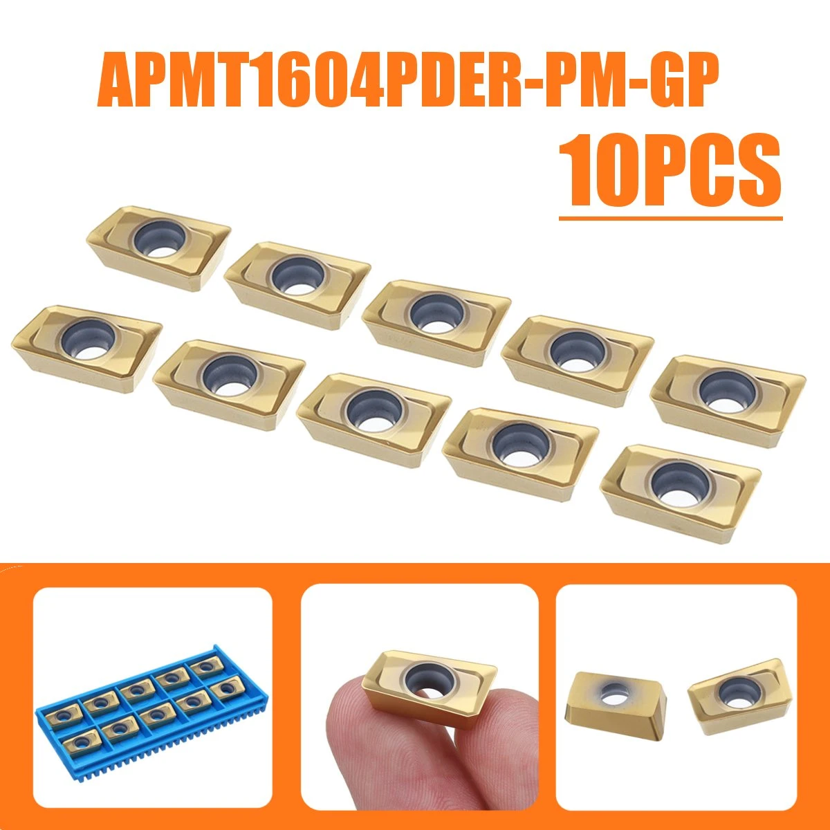 APMT1604PDER VP4008 10X Slotting Shoulder Carbide Insert Milling Cutter Tool