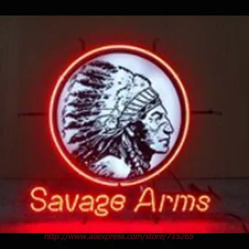 

Savage arms Neon Sign For Room neon light Custom Arcade Glass Neon Light Sign Beer Bar Glass Tubes Sexy Lamp Leopard Neon