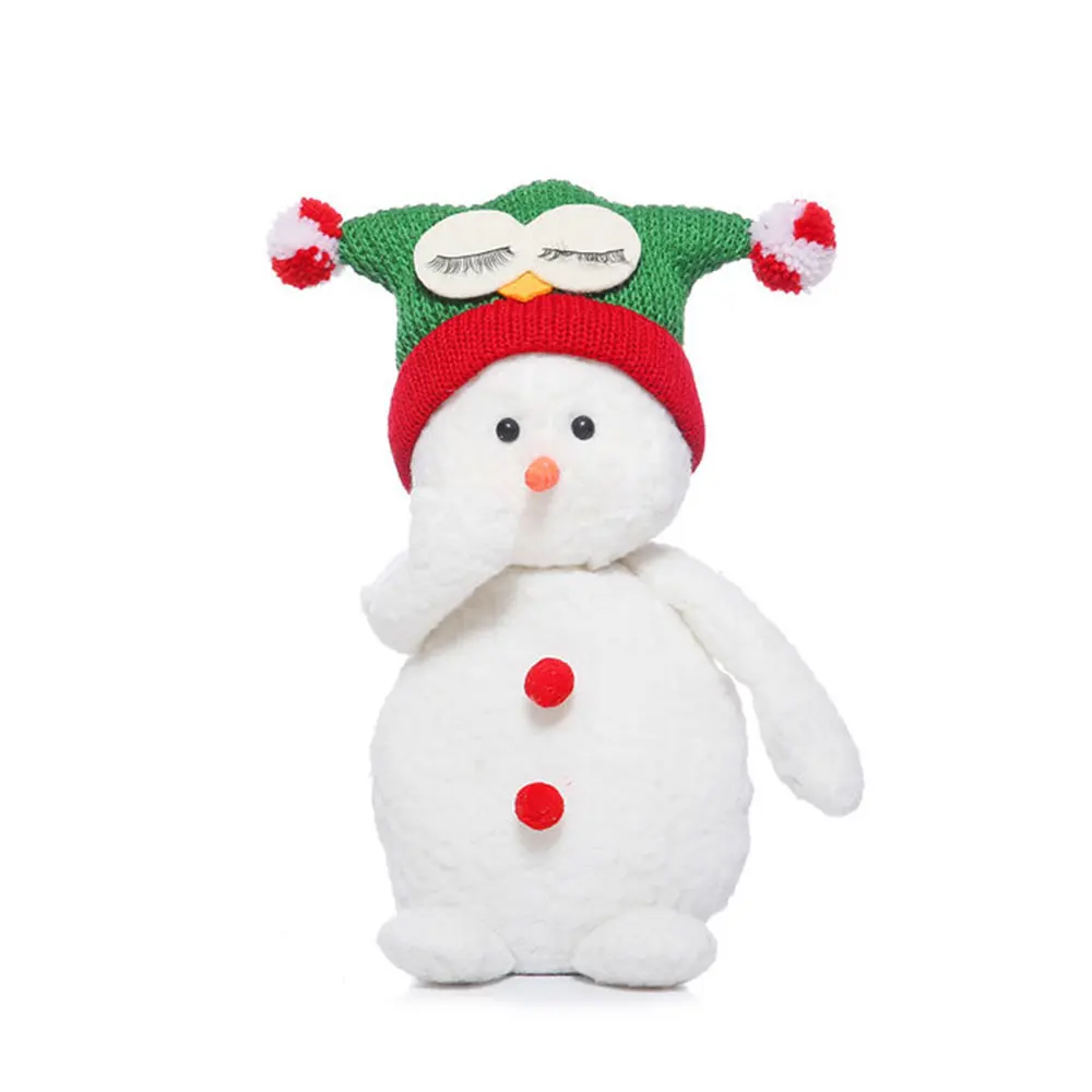 Санта-Клаус/Снеговик декорированная кукла Рождественское украшение отельный праздник мультфильм декоративные аксессуары для вечеринки игрушка снеговик кукла вечерние украшения - Цвет: Owl hat