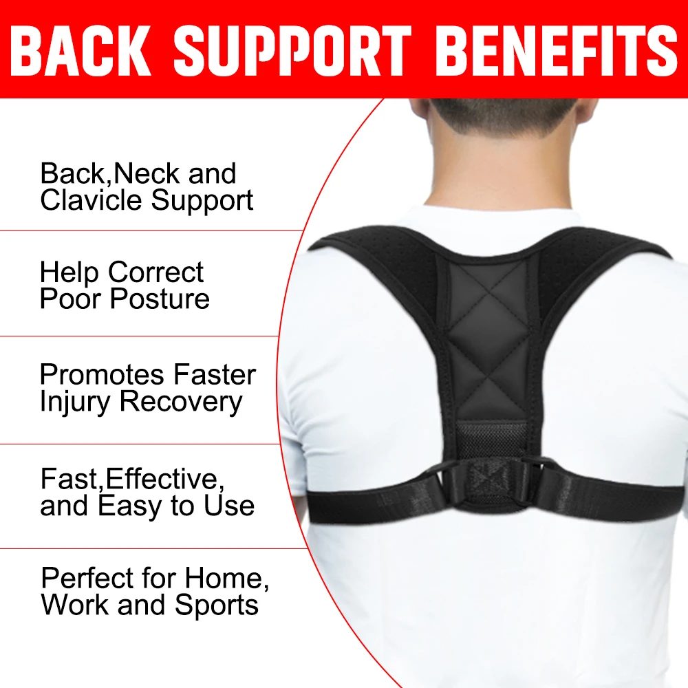 Posture corrector back support adjustable back posture corrector Adult Children posture back corrector Black Shoulder Correct