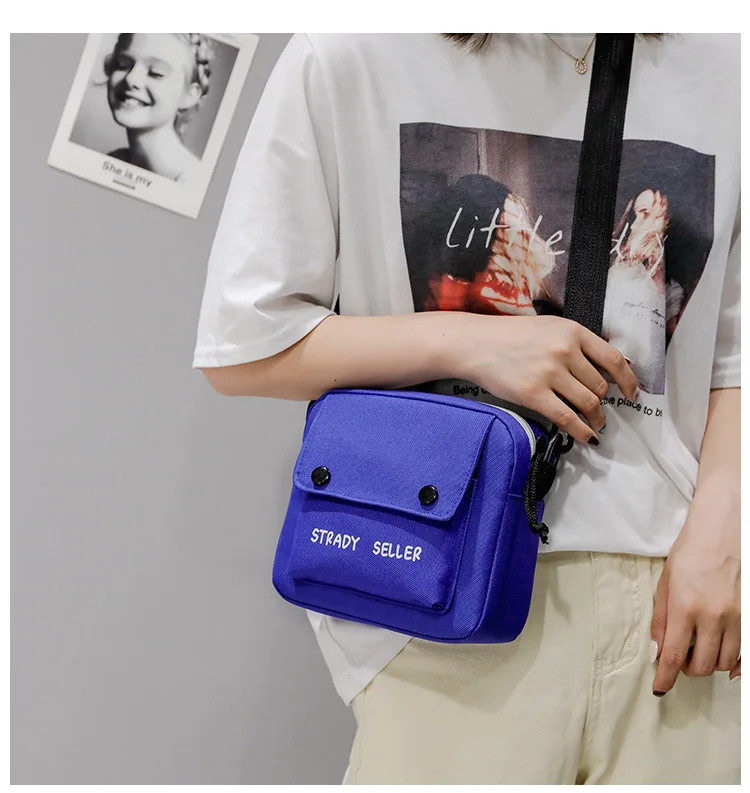 Hip Hop GIRL'S Cool Earth Disco Dancing Bag Canvas Bag Shoulder Bag Students Shoulder Bag Women's Contrast Color Bag