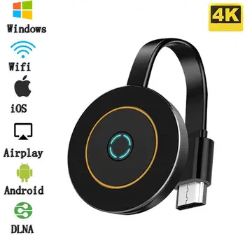 

Wireless WiFi Display Dongle Adapter, 4K HDMI, 5GHz Audio and Video Sharing Media, Wireless Projection Compatible for iPhone,TV