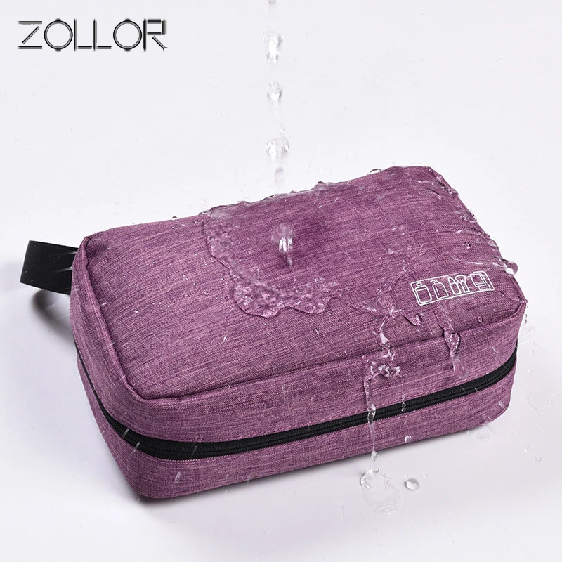 

ZOLLOR Fashion Storage Cosmetic Bags Travel Bag Waterproof Toiletry Wash Kit Storage Hand Bag Pouch For Women Men Male Handbag