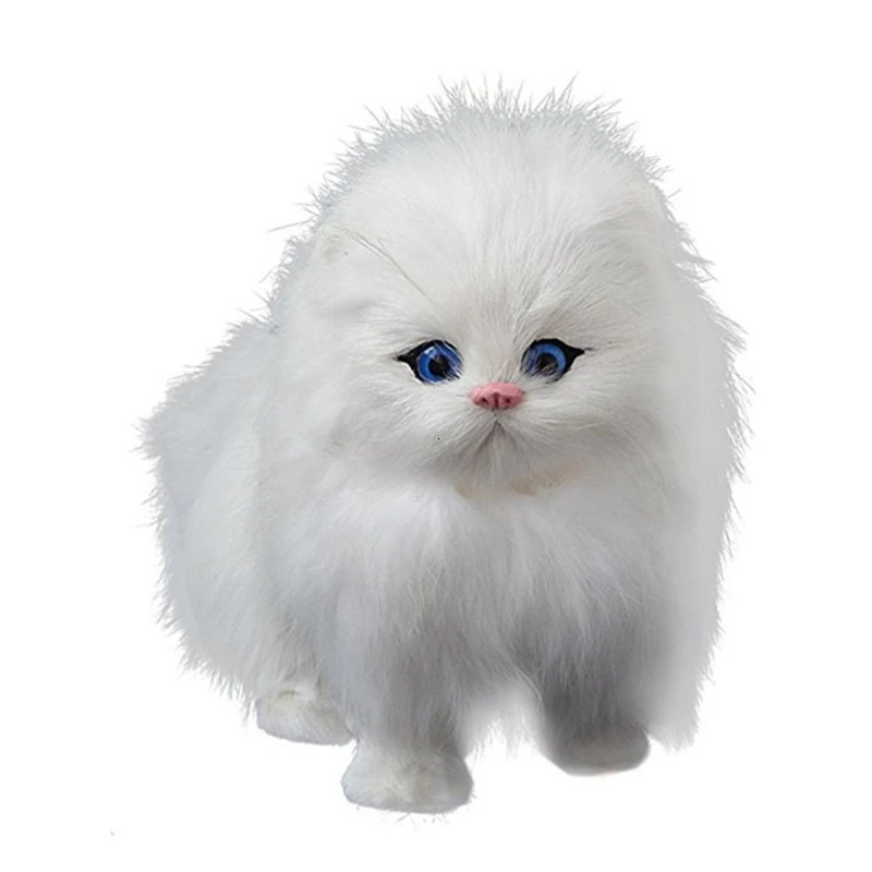 emulation Lovely Animal Plush children's toys Toy Kids As a gift for festival kitten - Цвет: D