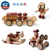 Magplayer 42PCS Preschool Magnetic Wooden Blocks Blocos De Madeira Educational Toys for Children Best Birthday Gifts 1