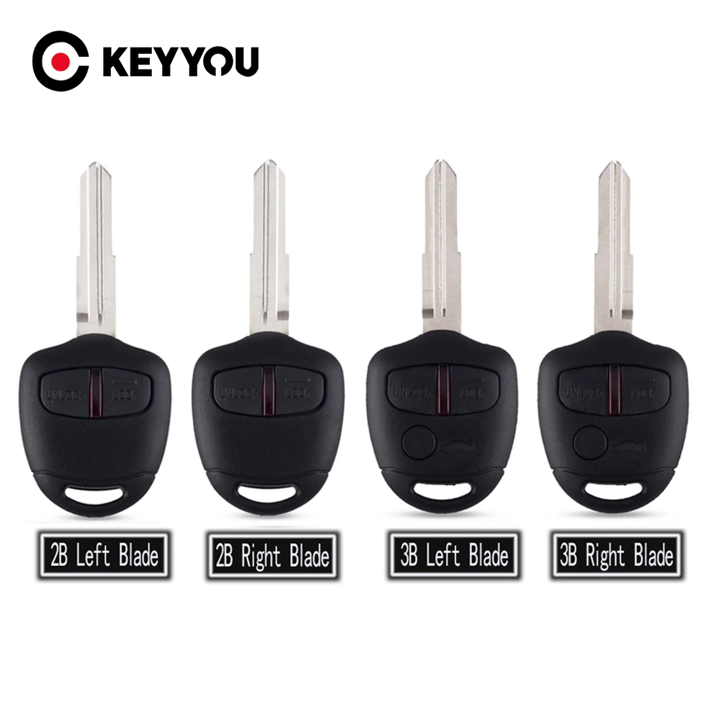 

KEYYOU 2/3 Buttons Remote Car key shell Case for Mitsubishi Lancer EX Evolution Grandis Outlander Key Shell MIT8/MIT11 Blade