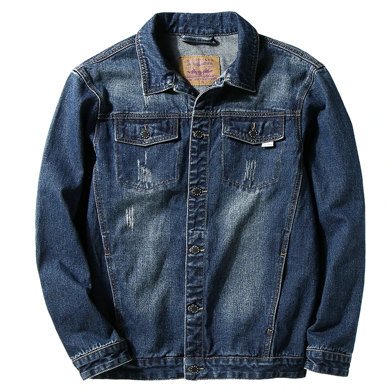

Plus size 7XL 6XL Denim Jackets Jean Jackets Streetwear Casual Denim Coats Men Cotton Outwear Slim Denim Jackets brand