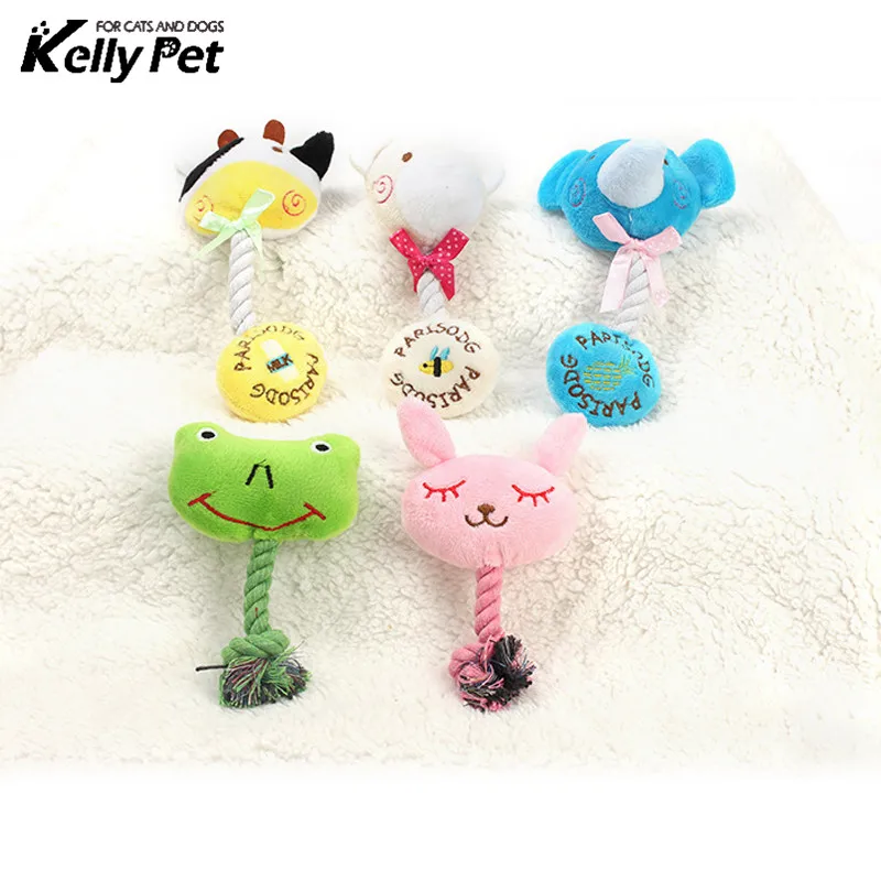 

Plush Toy Dog Toys Bite Resistant Cleaning Teeth Dog Chew Puppy Toys Cartoon 5 Styles Animal Pet Toys For Dogs