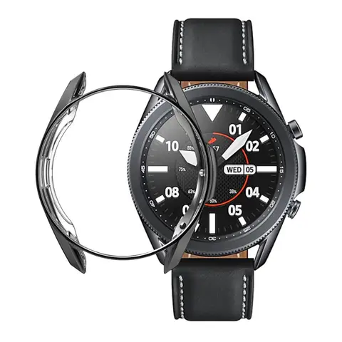 For Samsung Galaxy watch 3 45mm 41mm samrtwatch Soft Plated TPU bumper 41 45 mm smart watch Protector Cover Accessories