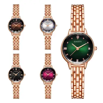 

Fashion Women Alloy Band Rhinestone Index Round Dial Analog Quartz Wrist Watch Ladies Dress Watches Gift Luxury