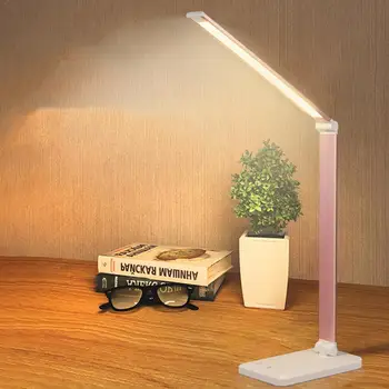

Simple aluminum alloy folding LED eye protection desk fast wireless reading lamp usb mobile lamp phone desk charging Y2L0
