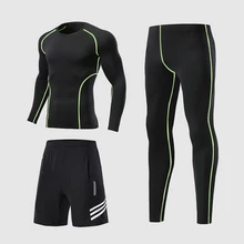 Мужская спортивная одежда, 3 шт./комплект, Мужская компрессионная Спортивная одежда для тренировок, для мужчин, одежда для фитнеса, бега, бега, тренировки, спортивные костюмы