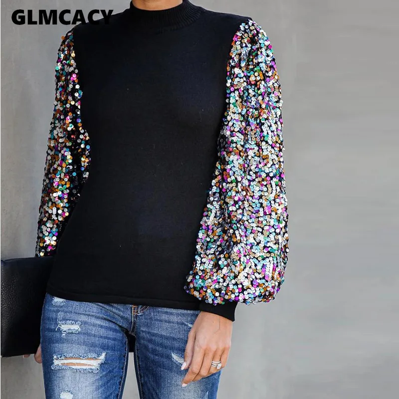 Женская блузка с длинным рукавом блестящая шикарная весенняя осенняя| |