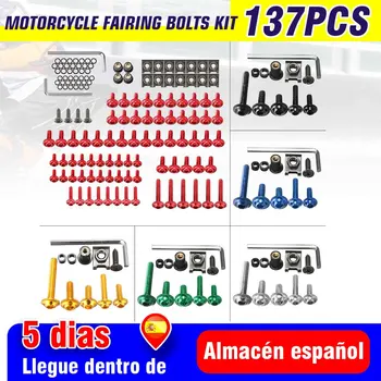 

137pcs Universal Motorcycle Fairing Body Bolts Kit Fastener Clips Screw Nuts For Kawasaki /Suzuki /Honda /Yamaha /KTM /BMW