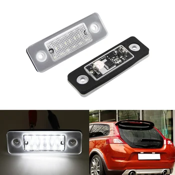 

Pair LED License Plate Number Lights Lamp Error Free For Volvo C30 2008-2011