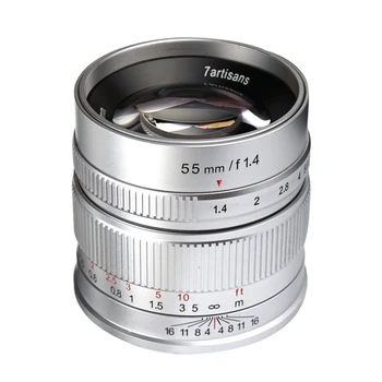 

55mm F1.4 Wide Angle Manual Wide Angle Lens for Sony Cameras light aluminum body and durable copper core mechanics