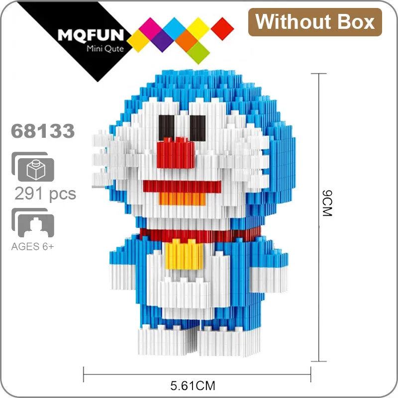 68133 Without Box Linkgo милые аниме из мультфильмов Doraemon Dorami Мини фигурки алмазные мини строительные блоки кирпичи сборки модели образовательных игрушек - Цвет: 68133 Without Box