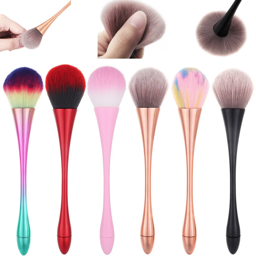 Generic Rose Gold Powder Blush Makeup Brushes For Shading Foundation