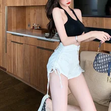 

NEW 2021 Korean Hot Short Pants Women Summer Wide Leg High Waist Aesthetic Fashion Sexy Casual Clothing Jeans Denim Shorts