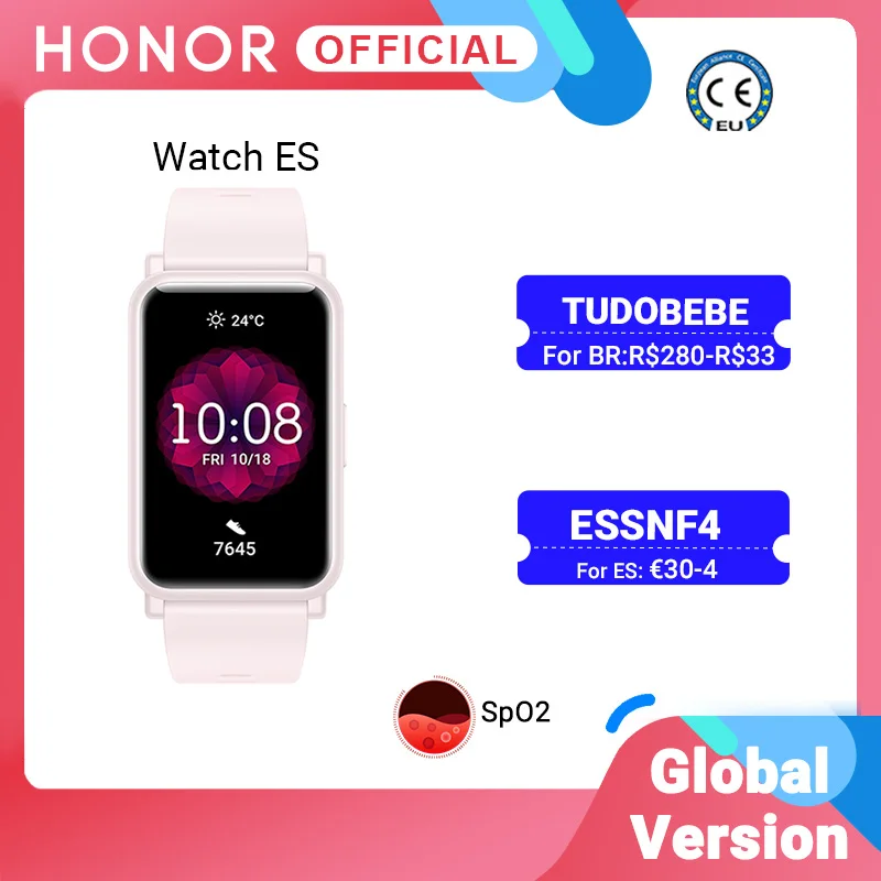 Глобальная версия Honor Watch ES Смарт-часы SpO2 с мониторингом сердечного ритма 5ATM 1 64