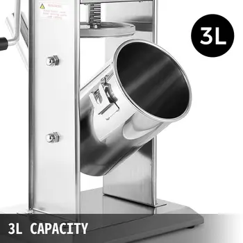 

Manual Sausage Filler Stuffer Vertical Kitchen Equipment Salami Maker 3L