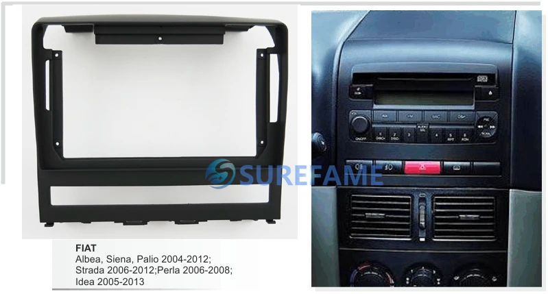 9 дюймов Автомобильная Радио панель для Fiat Idea 2005-2013; Strada 2006-2012/ZOTYE Z200 панель приборная панель комплект адаптер ободок консоль пластина Facia