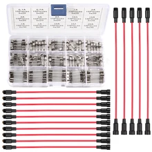  200pcs Assortment Fine Glass Fuse Microfuse Tube With Box 5x20mm 0.1A-20A Quick Blow Glass Fuse Tube Connector 