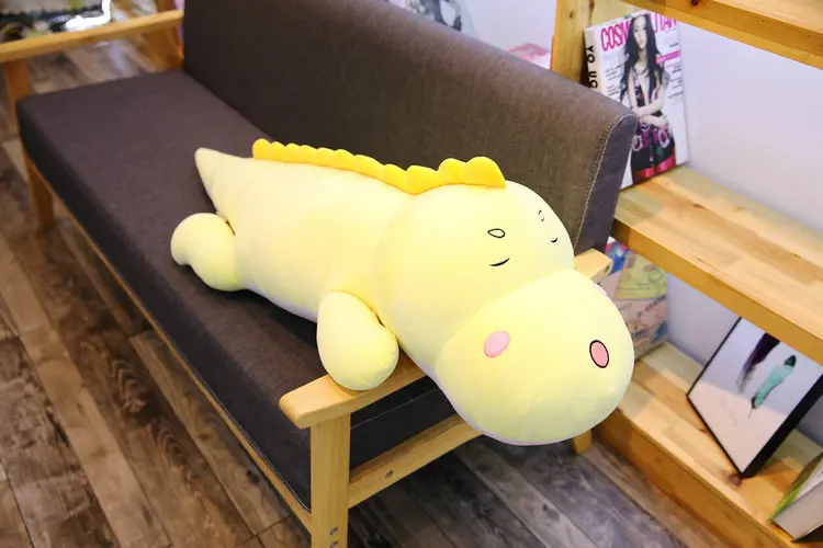 150cm 5 Colors Cute New Dinosaur Plush Toys Cartoon Stuffed Lizard Lovely Children Boys Baby Birthday Gift Yesfeier - Цвет: Yellow