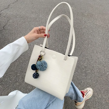 

Fashion 2 Sets Women Handbags PU Leather Large Bags For Women High Capacity Crossbody Shoulder HandbagTravel Hair Ball Totes Bag