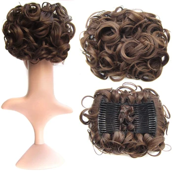 

12Colors Hot Sale Hair Accessories Curly Chignon Environmental Solid Comb Claws Romantic Hairpiece Exquisite Plastic 1PC New