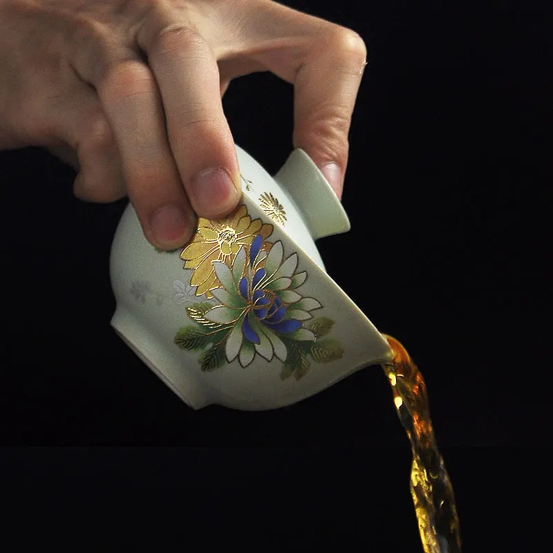Gaiwan керамическая чашка для чая с крышкой блюдце набор 150 мл чайник мастер чашка изысканный чай супница чайный набор кунг-фу чайная посуда для напитков в подарок