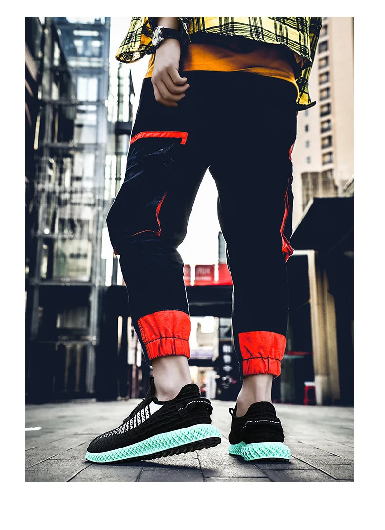 Summer MEN'S SHOES Large Size Athletic Shoes Fly Netting Surface Casual Running Shoes Lightweight Breathable Trendy Shoes