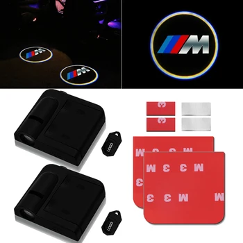 

2pc wireless Car M Logo Welcome Light Laser projector lamp For BMW M3 M5 M6 X1 X3 X5 E34 E39 E36 E60 E90 E46 F30 F10 car styling