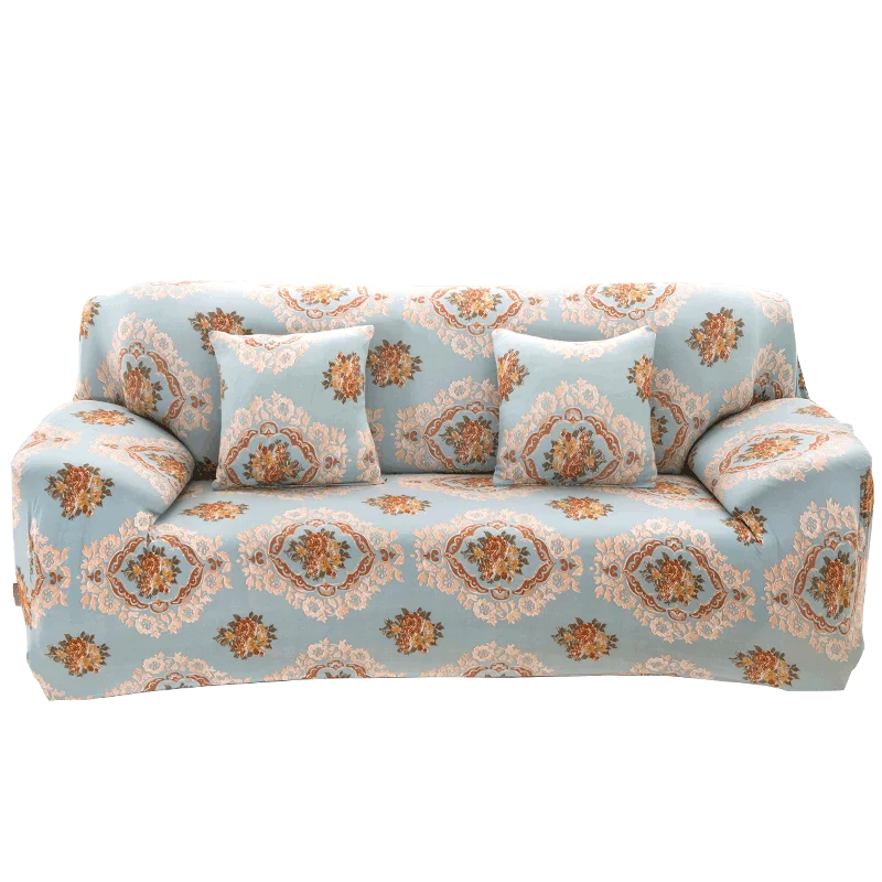 15 Flower Leaves Collection Stretch Sofa Cover for Living Room Armchair Sofa Slipcover Elastic Couch Cover Case 1 2 3 4 Seater - Цвет: 15