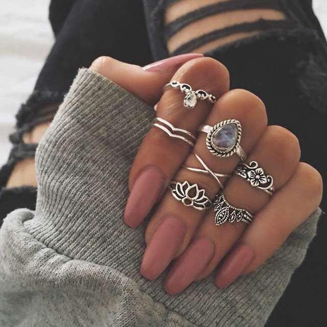 steel ring halloween Jewelry for women Snake ring jewelry slytherin Punk Ring on phalanx anel masculino rings set