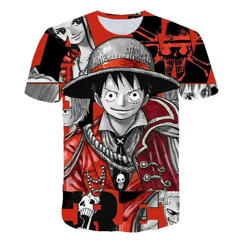Мужская футболка в стиле Харадзюку Luffy летние футболки для тренировок аниме
