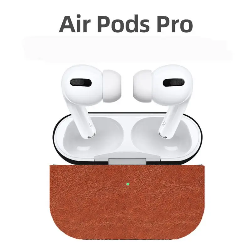 Для AirPods Pro из искусственной кожи чехол EarPod зарядка коробка анти-осень защитный чехол