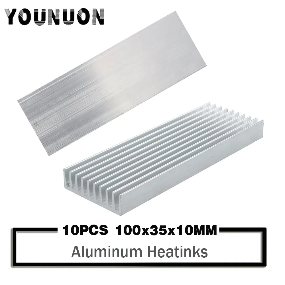 30stk 10mm x 10mm x 10mm Aluminum Kühlkörper Kühler Kühlung Fin Silberner Ton 