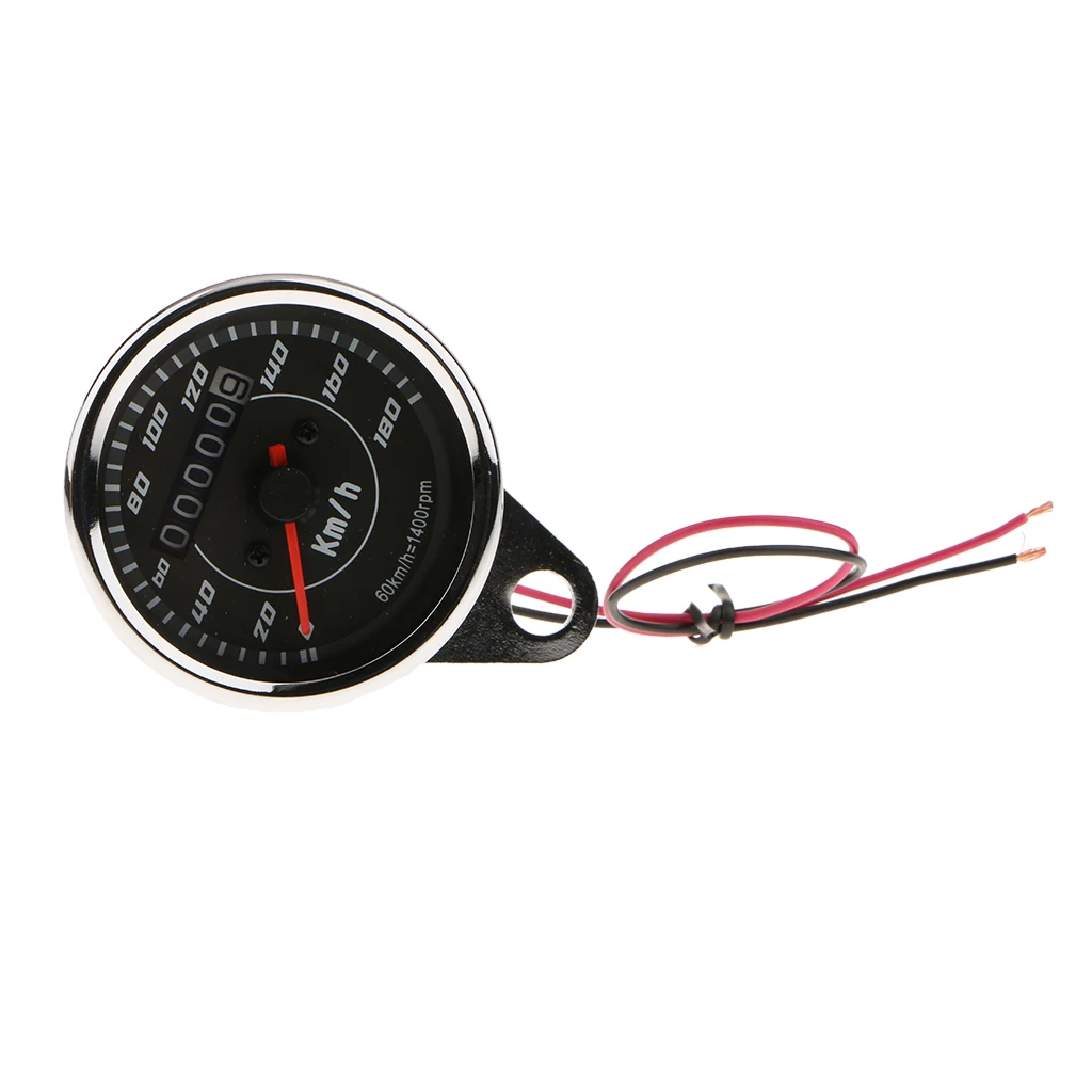 12V LED Backlight Signal Motorcycle Odometer Speedometer Gauge KMH
