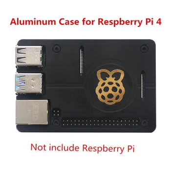 

Raspberry Pi 4B Aluminum Alloy Case Black Box Protective Metal Enclosure Shell for Raspberry Pi 4 Model B