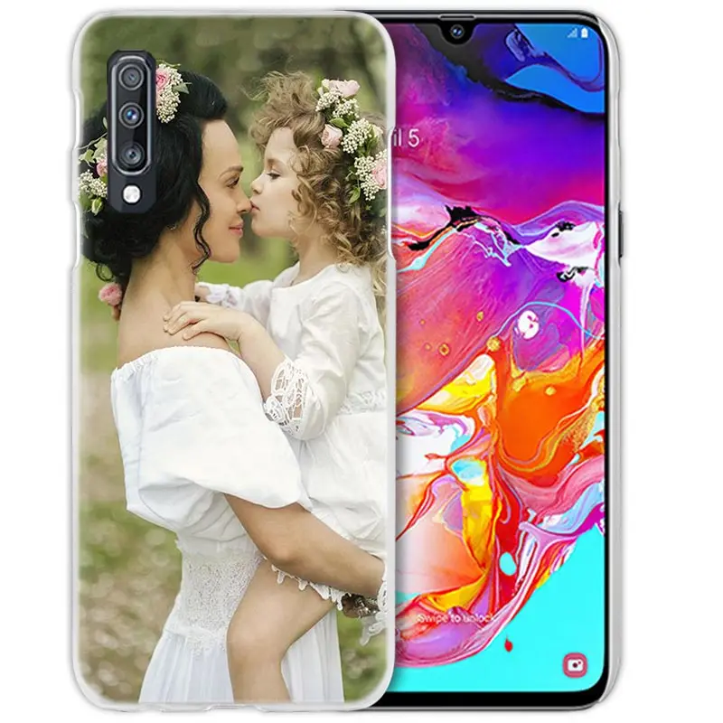 Custom DIY Your Name Photo Case for iPhone 11 XS Max XR X 10 7 8 6 6S Plus 5 Hard PC for Samsung A50 S A20e A70 A30 Phone Coque