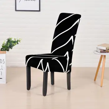 

Solid Printing Flexible Elastic Anti-dirty Big Chair Cover Banquet Hotel Dining Home Decoration Chair Slipcover Large Size XL