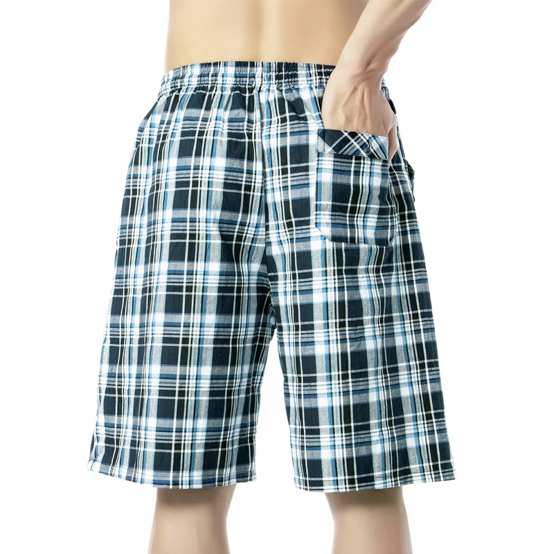 FLORATA New Men's Holiday Beach Pants Fashion Men's Stripe with Pockets Beach Shorts Beach Swimwear Shorts Sports Pants