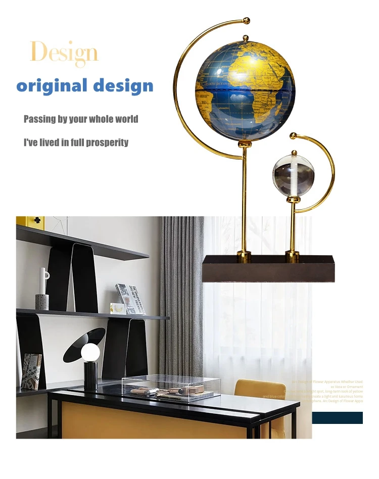 Creative Globe Desktop Ornaments Crystal Decoration