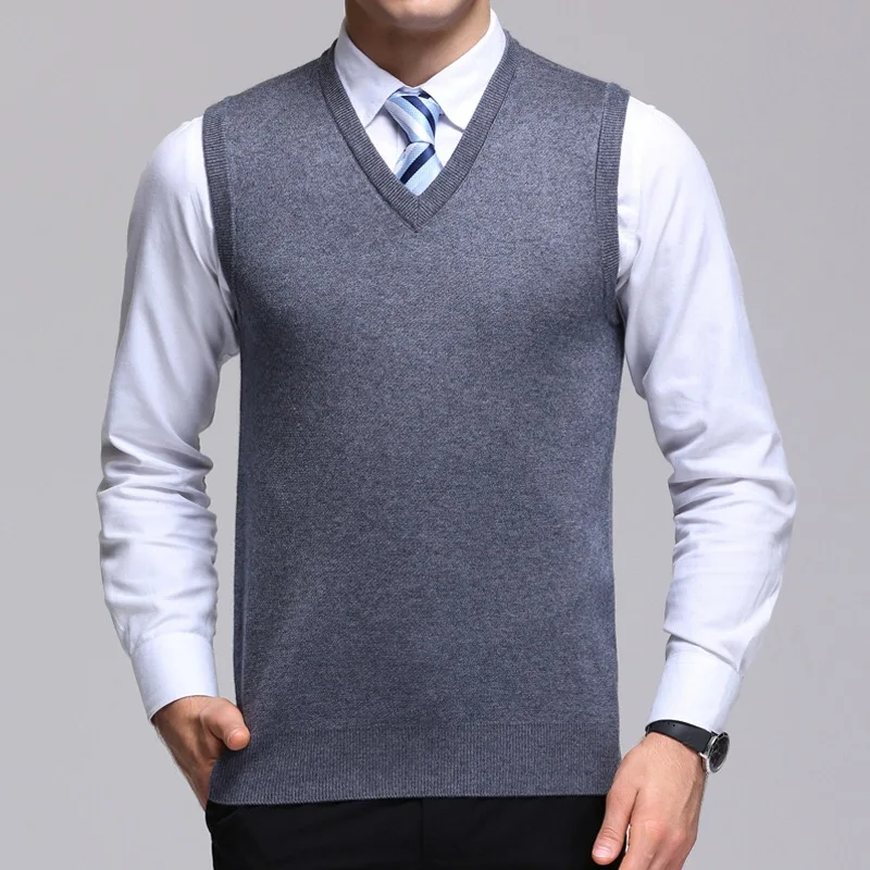 

Gift For Father/Dad Winter Autumn Spring Business Sweaters Sleeveless Cardigans Sweater Vest